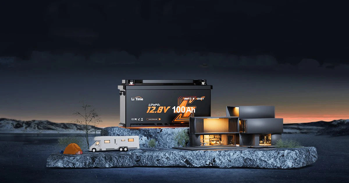 12V 100Ah Bluetooth Batteria sotto il sedile