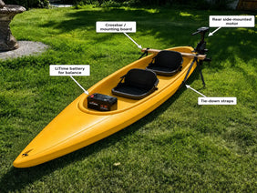 Batteria LiFePO4 LiTime su kayak