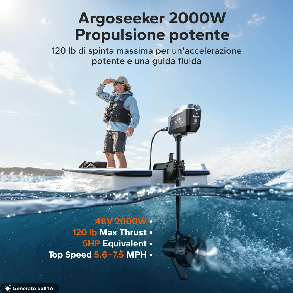 Argoseeker A2 Motore Fuoribordo Elettrico 48V 2000W