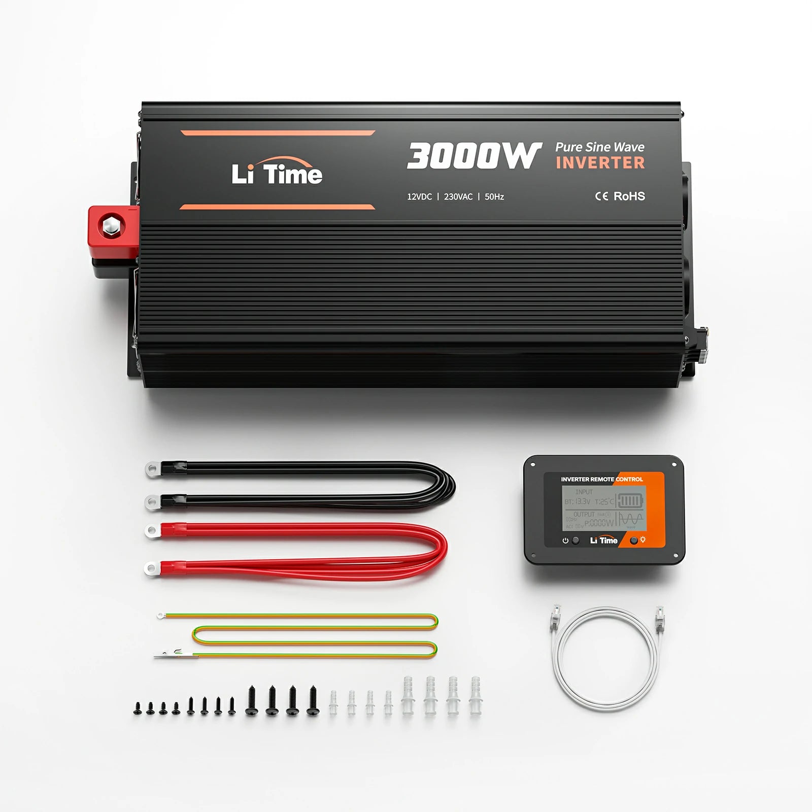 LiTime Inverter 3000W Onda Sinusoidale Pura 12V a 230V CA