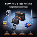 Batteria al litio LiFePO4 12V 320Ah per camper: circa 4 kWh per 2–3 giorni di autonomia, alimenta più dispositivi