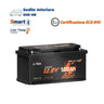 ⚡Più Venduto⚡LiTime 12V 100Ah H190 Batteria al Litio con Bluetooth - Sottosella Camper, Dimensione DIN H8 L5