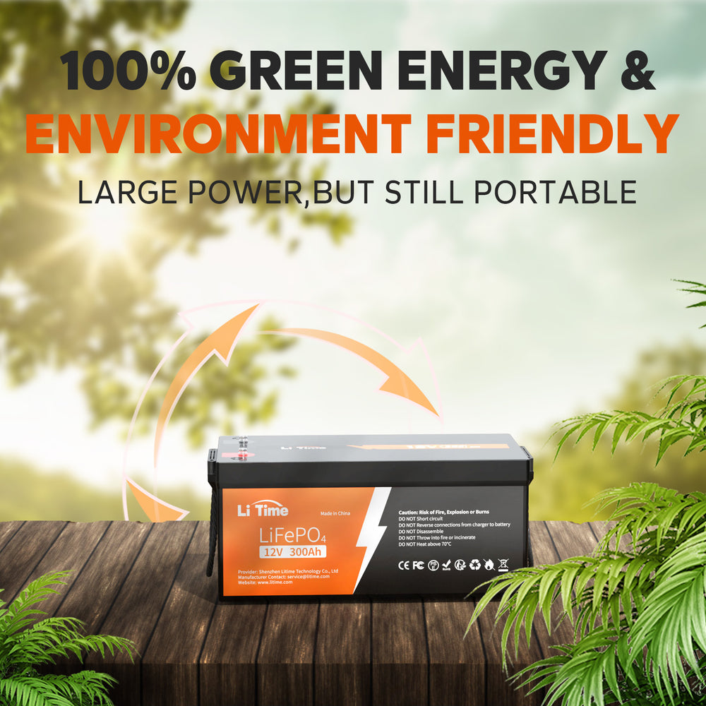 Batteria litio 300Ah LiTime: energia green e sostenibile, alta potenza ma ancora portatile per uso off-grid