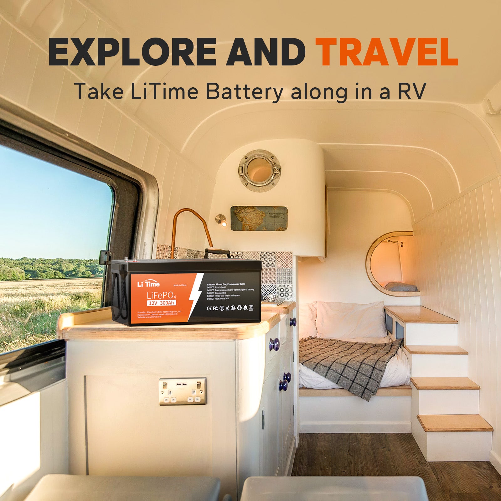 LiTime batteria litio 300ah camper