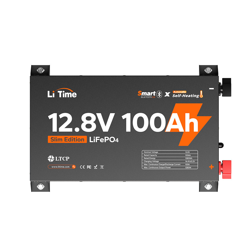 【NOVITÀ!】LiTime 12V 100Ah LiFePO4 Ultra Slim con Bluetooth e autoriscaldamento – per camper, pickup e van camperizzati