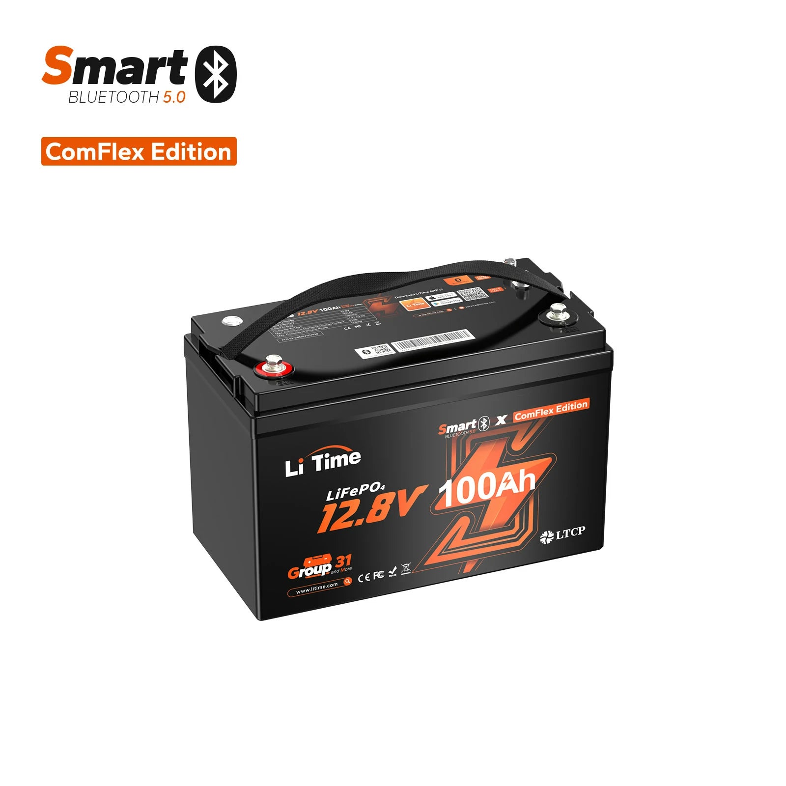 ⚡Prezzo Super Anticipato⚡LiTime Batteria Smart ComFlex 12V 100Ah con Bluetooth e Comunicazione Victron