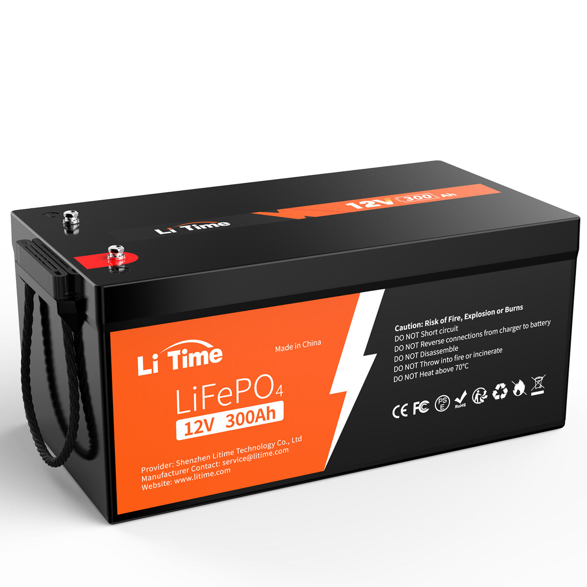 LiTime 12V 300Ah Batteria al litio LiFePO4 a ciclo profondo