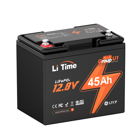 LiTime 12V 45Ah Group U1 Deep Cycle Lithium-Batterie Sedia a Rotelle e Scooter per Mobilità