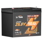 Batteria LiTime 25.6V 50Ah nera compatta