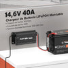 LiTime Caricabatterie Litio 12V 40A per Batterie LiFePO4