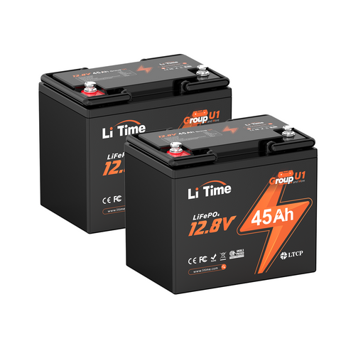 LiTime 12V 45Ah Group U1 Deep Cycle Lithium-Batterie Sedia a Rotelle e Scooter per Mobilità