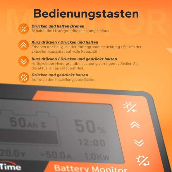 LiTime 500A Monitor batteria con display LCD e shunt