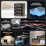 LiTime LiFePO4 51,2V 100Ah Batteria Solare Smart ComFlex 3U Rack con BMS