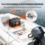 LiTime Batteria LiFePO4 12V 165Ah a doppio uso con 1200 CCA e autoscaldamento per camper e applicazioni marine