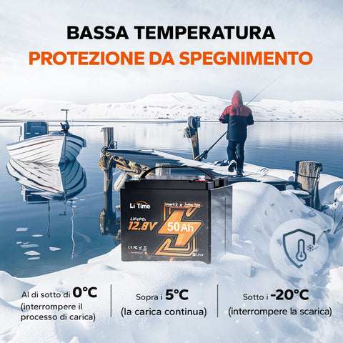 12V 50Ah Bluetooth Protezione Dal Freddo Batteria Litio Deep Cycle Per Motore Elettrico Per Barca