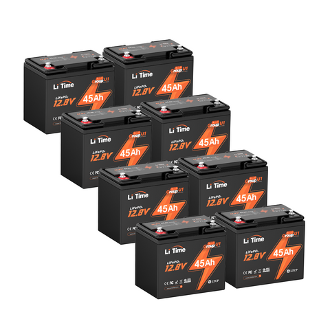 LiTime 12V 45Ah Group U1 Deep Cycle Lithium-Batterie Sedia a Rotelle e Scooter per Mobilità