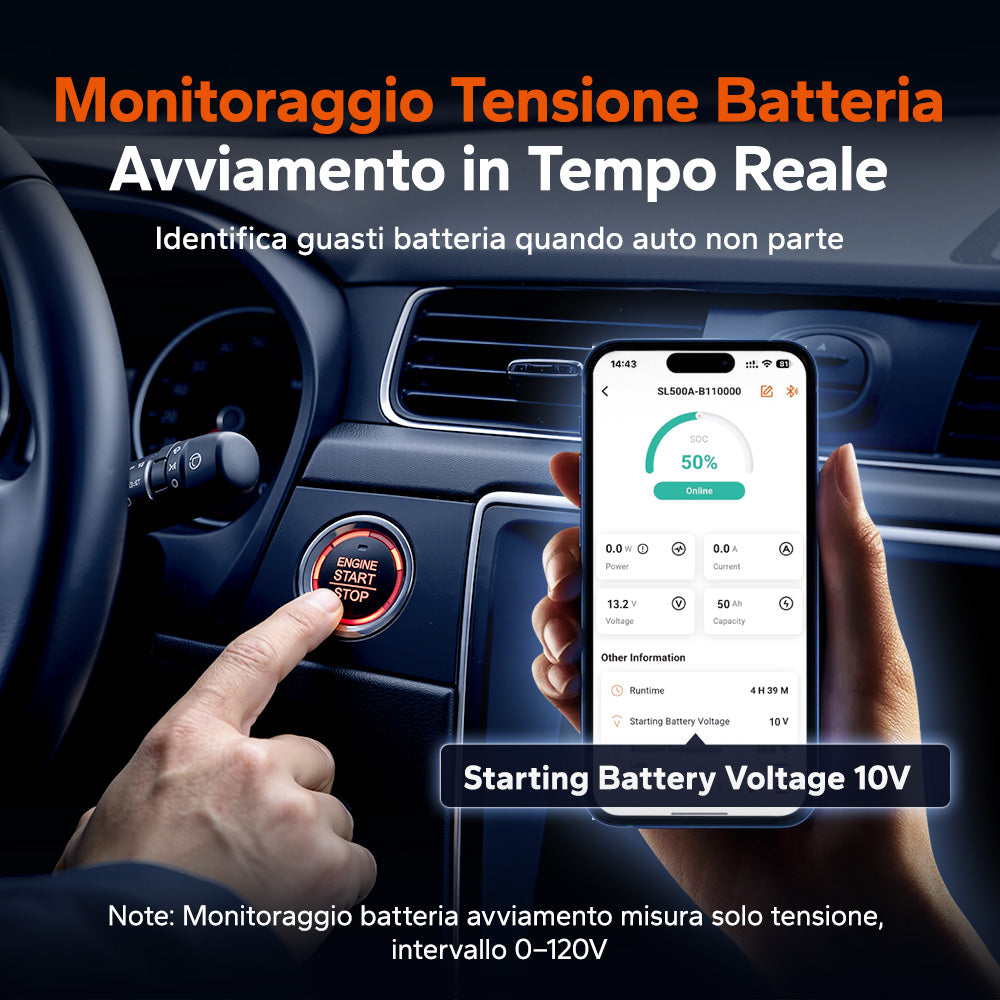 LiTime 500A Smart Battery Shunt con Bluetooth