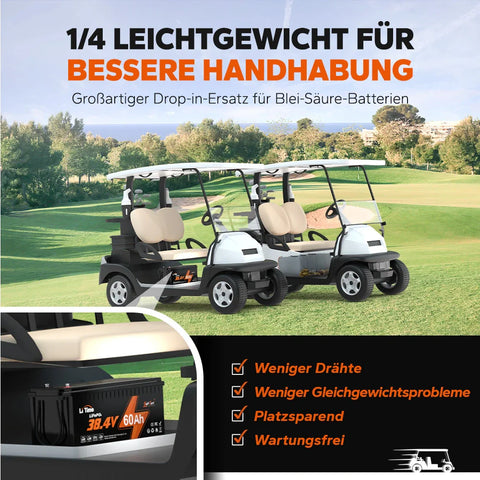 ⚡BK SALE: € 579.99⚡LiTime 36V 60Ah Batteria al Litio per Carrello da Golf