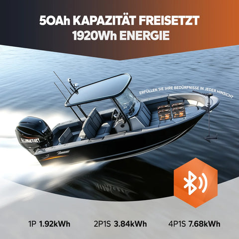 ⚡BK SALE: € 379.99⚡LiTime 36V 50Ah Bluetooth Batterie al litio Gruppo 31 Marine Trolling Motor