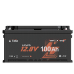 ⚡Più Venduto⚡LiTime 12V 100Ah H190 Batteria al Litio con Bluetooth - Sottosella Camper, Dimensione DIN H8 L5