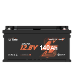 12V 140Ah H190 Batteria al litio a ciclo profondo con Bluetooth - Sotto il sedile del camper, DIN H8