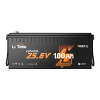 ⚡Più Venduto⚡LiTime 24V 100Ah LiFePO4 Batteria RV Marina con Bluetooth