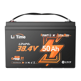 ⚡Più Venduto⚡LiTime 36V 50Ah Bluetooth Batterie al litio Gruppo 31 Barca Motore Elettrico