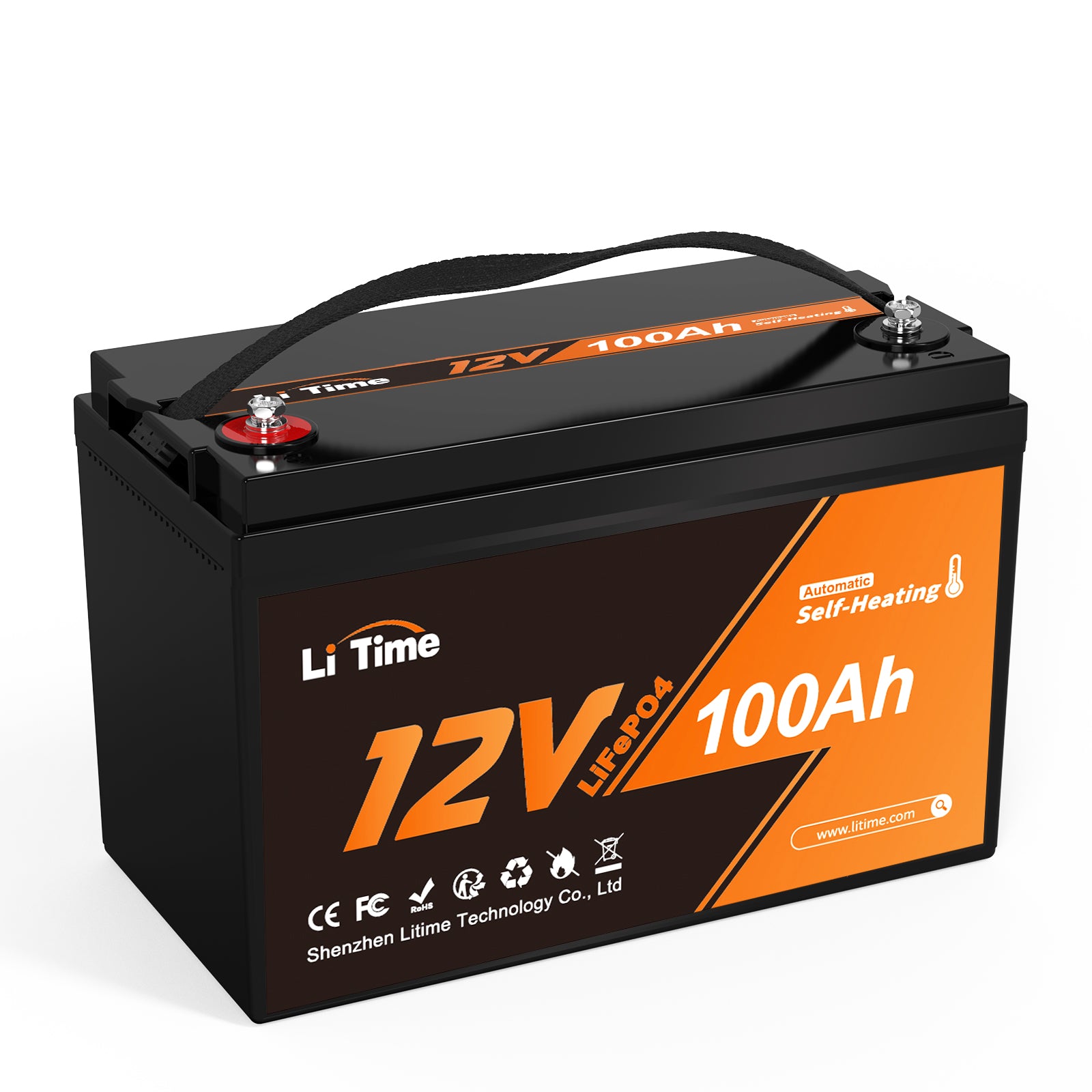 LiTime 12V 100Ah  Batteria LiFePO4 Autotermica A Bassa Temperatura