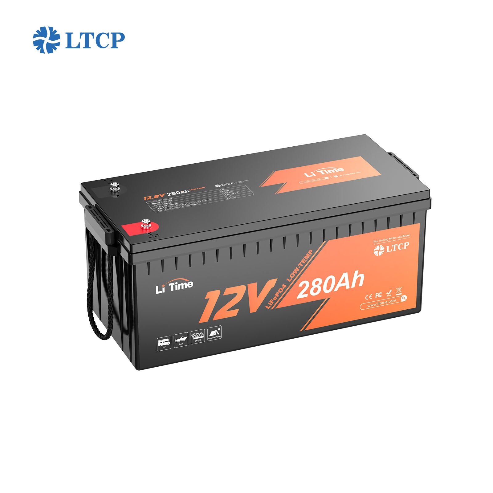 LiTime 12V 280Ah Batteria Litio Ciclo Profondo Prot. Temp.bassa 