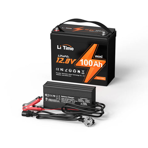 ⚡BK SALE: €269.99⚡LiTime 12V 100Ah MINI LiFePO4 Batteria al litio di soli 8,6 kg