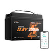 【Novità in arrivo】Batteria LiFePO4 LiTime 12V 200Ah Xtra Mini con Bluetooth per Camper e Camping | Celle premium per 6.000+ cicli al 100% DOD