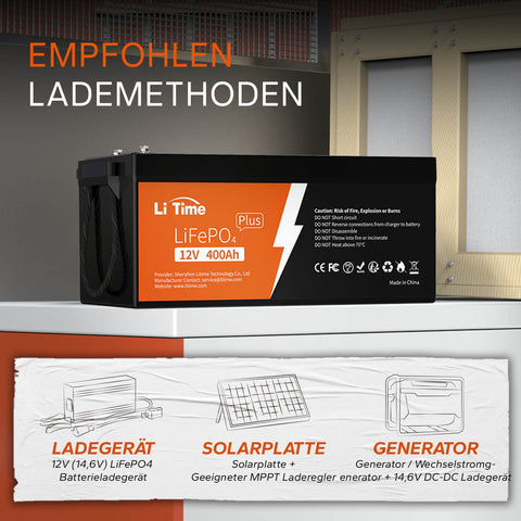 ⚡BF SALE: € 1,269.99⚡LiTime 12V 400Ah Lithium LiFePO4 Batteria