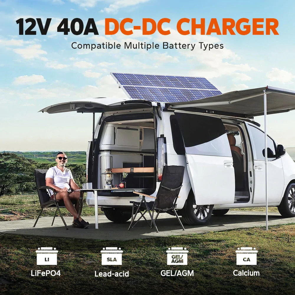 LiTime Caricabatterie DC-DC 12V 40A con MPPT per batterie LiFePO4, Piombo-Acido, SLA, Gel, AGM e Calcio. - LiTimeFR/IT/ES