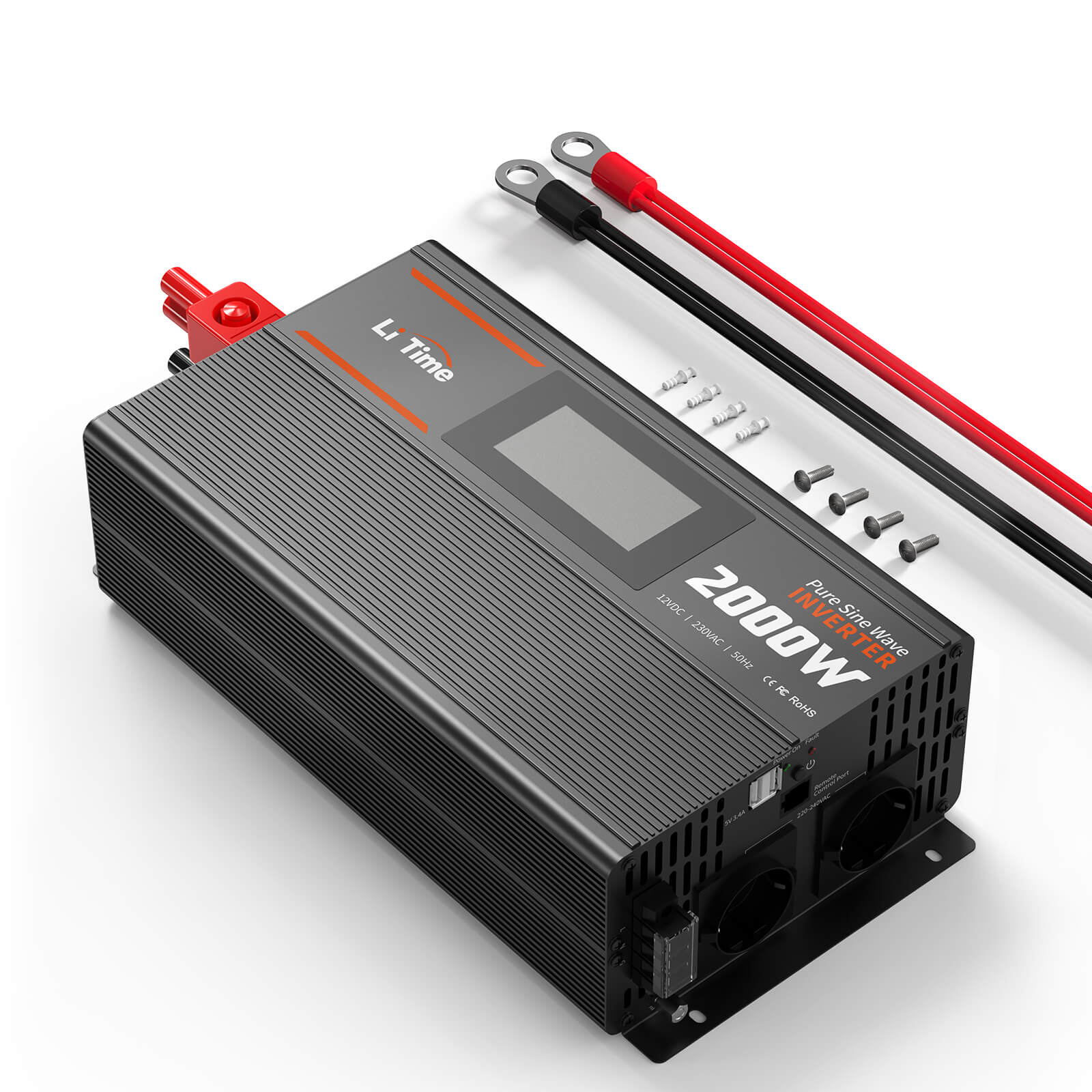 LiTime 2000W Inverter a onda sinusoidale pura Convertitore da 12 V CC ...