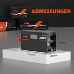 Dimensioni compatte dell'inverter LiTime 2000W