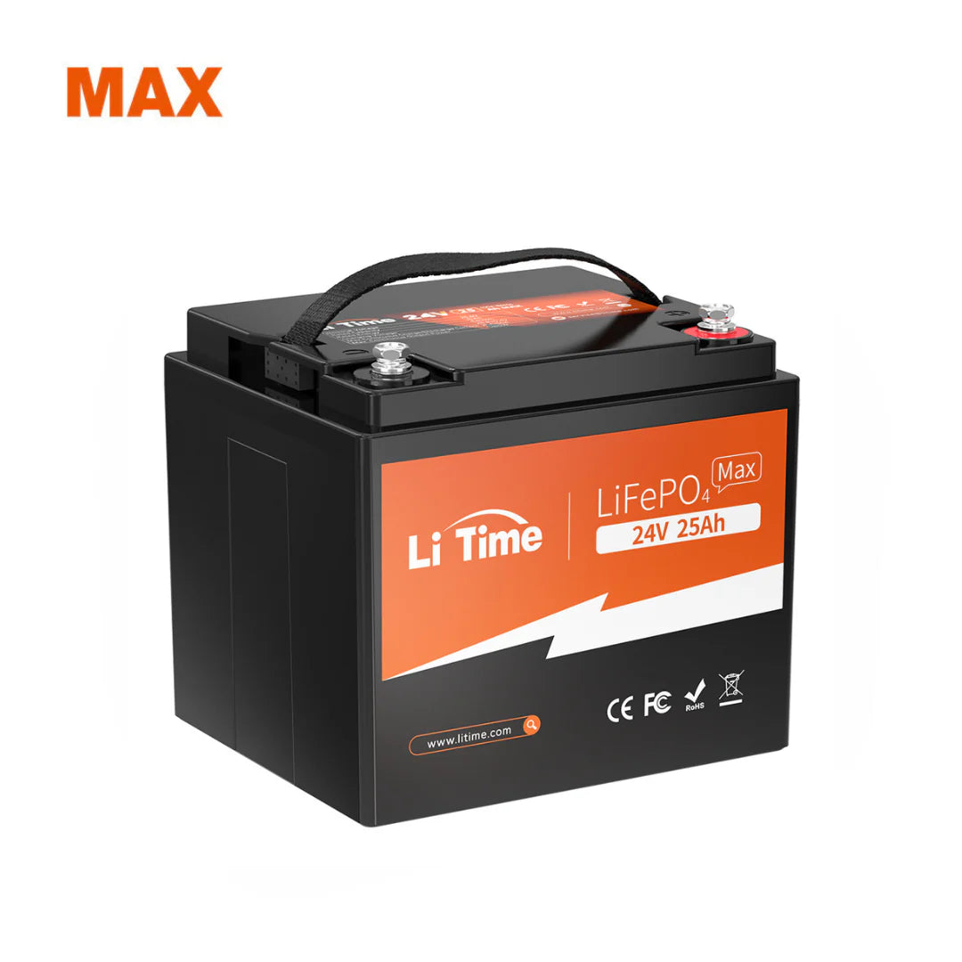 LiTime 24V 25Ah Batería LiFePO4 con BMS para Scooters y Herramientas