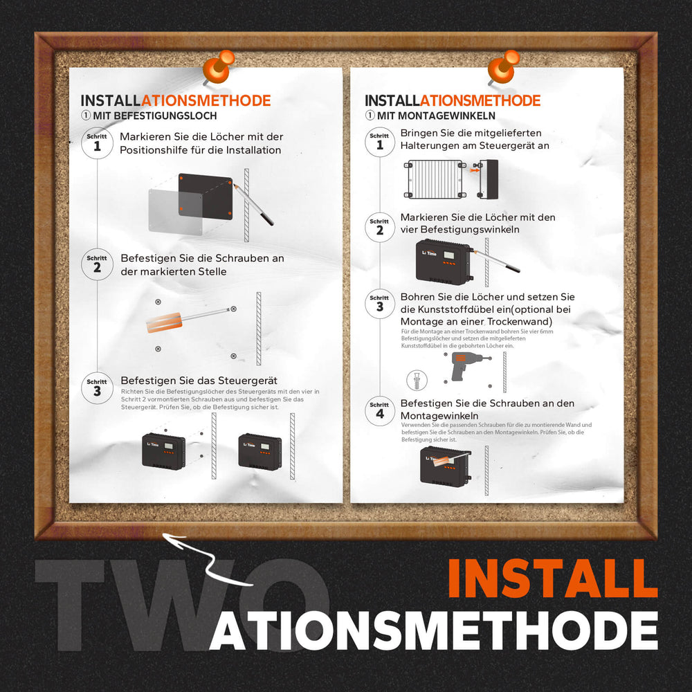 LiTime 60A 12V/24V/36V/48V MPPT Ingresso DC Auto Regolatore Solare Con Adattatore Bluetooth