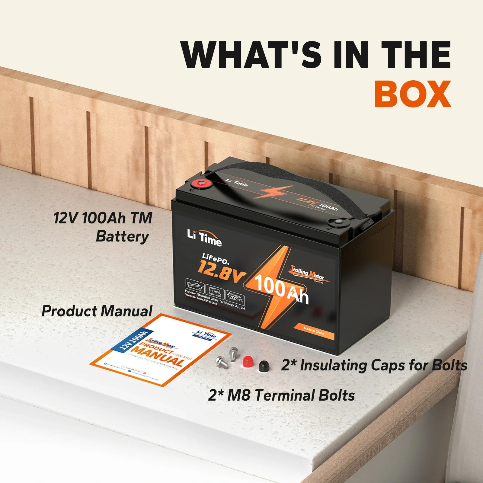 LiTime 12V 100Ah TM Batteria che peccato la scatola