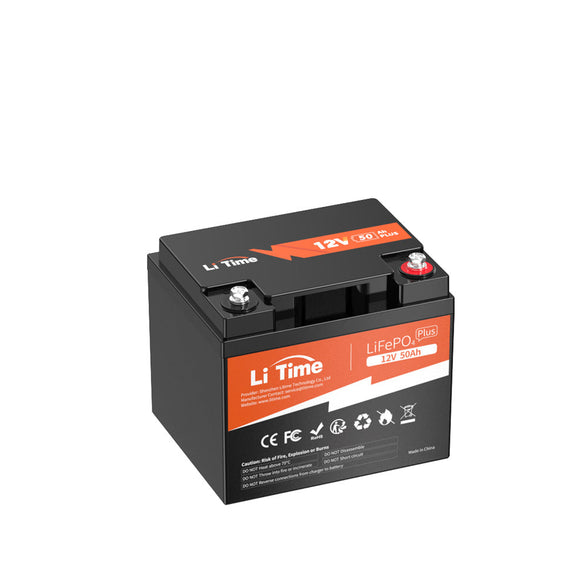 Batteria LiTime 12V 50Ah LiFePO4 compatta e leggera