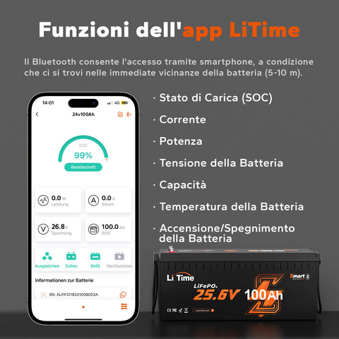 Funzioni Bluetooth avanzate nell'app LiTime