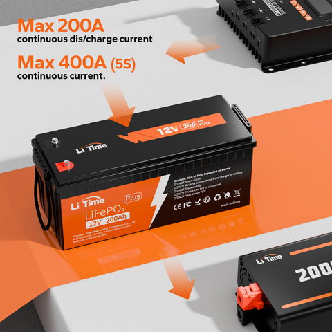 LiTime Batteria 12V 200Ah Plus LiFePO4 - BMS 200A