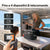 Inverter LiTime 1000 W installato in camper con due prese AC, USB-A, USB-C e telecomando LCD.